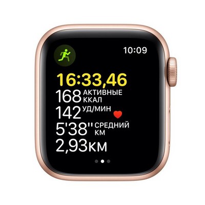 Apple Watch SE GPS 40mm Gold Aluminum Case with Starlight Sport Band (сияющая звезда) MKQ03RU - фото 44952
