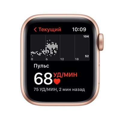 Apple Watch SE GPS 40mm Gold Aluminum Case with Starlight Sport Band (сияющая звезда) - фото 44995