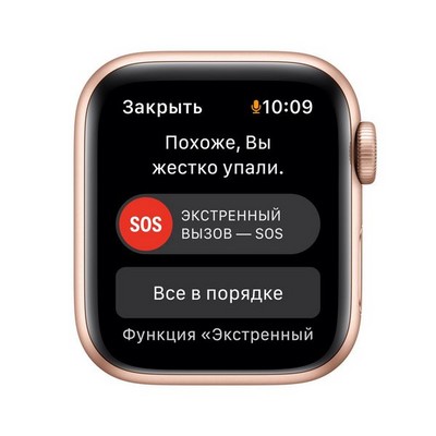 Apple Watch SE GPS 40mm Gold Aluminum Case with Starlight Sport Band (сияющая звезда) - фото 44996