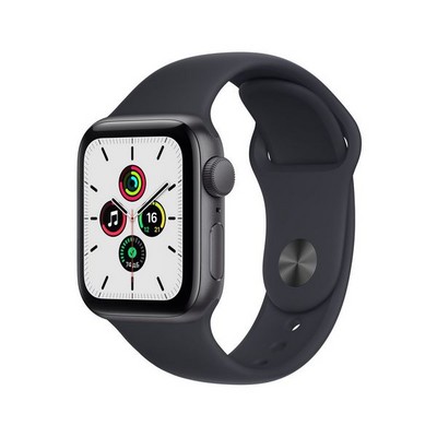 Apple Watch SE GPS 40mm Space Gray Aluminum Case with Midnight Sport Band (тёмная ночь) - фото 45000