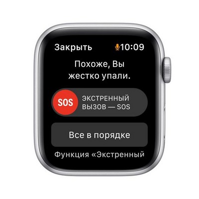 Apple Watch SE GPS 44mm Silver Aluminum Case with Abyss Blue Sport Band (синий омут) - фото 45010
