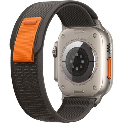 Apple Watch Ultra GPS + Cellular, 49mm S-M/М-L Titanium Case with Black/Gray Trail Loop (черный/серый) - фото 48923