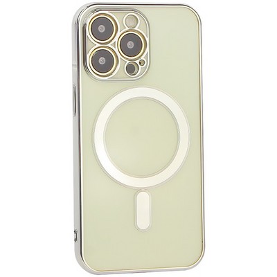Чехол-накладка силиконовая J-case Magsafe Series для iPhone 13 Pro (6.1") Серебристый - фото 49549