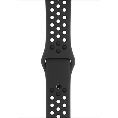 Apple Watch Series 3 Nike+ 42 мм, корпус из алюминия цвета «серый космос», спортивный ремешок Nike антрацитовый/черный - фото 10517