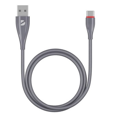 Дата-кабель USB Deppa D-72289 USB - Type-C Ceramic (1.0м) Серый - фото 55808
