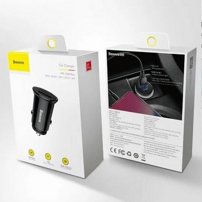 Разделитель автомобильный Baseus Dual QC3.0 Car Charger 30W (USB: 5V & 4.5A & Type-C: 5V & 4.5A) CCALL-YS01 Черный - фото 56193