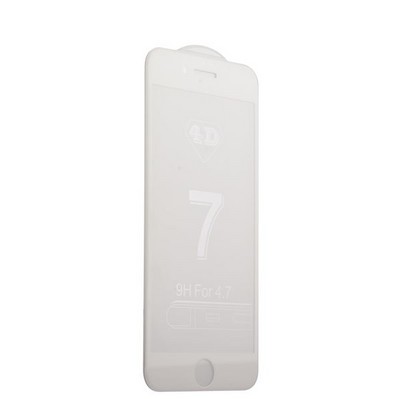 Стекло защитное 4D iPhone SE (2020г.)/ 8/ 7 (4.7) White - фото 11504