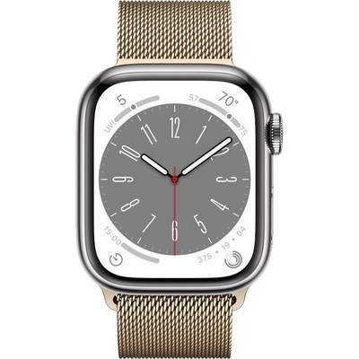 Apple Watch Series 8 GPS + Cellular 41mm Steel Case, gold milanese (золотистый) ML733 - фото 49882