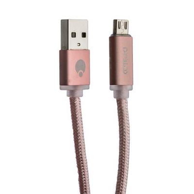 Дата-кабель USB COTECi M23 NYLON series MicroUSB CS2131-2M-MRG (2.0m) розовое золото - фото 55839