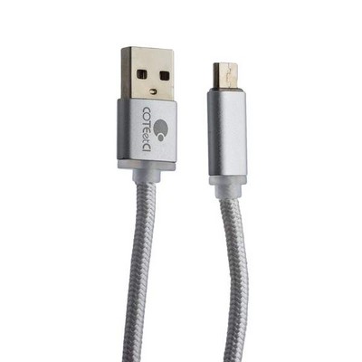 Дата-кабель USB COTECi M23 NYLON series MicroUSB CS2131-3M-TS (3.0m) серебристый - фото 55841
