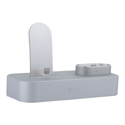 Док-станция COTECi Base22 Dock 2in1 stand для iPhone X/ 8 Plus/ 8 & AirPods CS7205-TS Серебристый - фото 12124