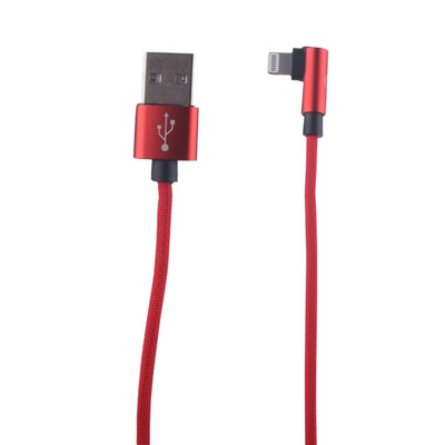 Дата-кабель USB COTECi M47 L NYLON series Lightning cable QUICK CHARGE CS2161-RD (1.2 м) 2.4А Красный - фото 55958