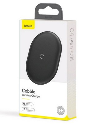 Беспроводное зарядное устройство Baseus Cobble Wireless Charger 15W (WXYS-01) Черный - фото 50515