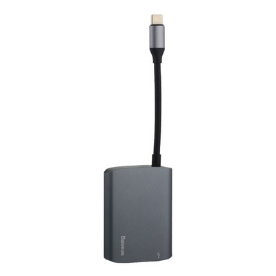 Переходник Baseus Enjoyment series USB-C to HDMI/ USB 3.0 (CATSX-D0G) для MacBook Графитовый - фото 12257