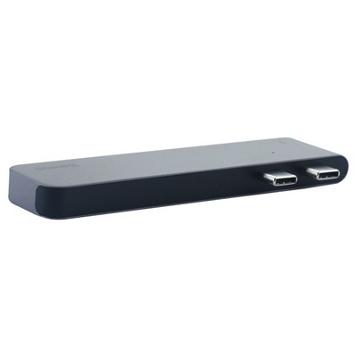 Переходник Baseus Thunderbolt C+ 5в1 (CAHUB-BOG) Type-C to USB3.0x2/ HDMI/ Thunder3/ Type-C для MacBook Графитовый - фото 12261