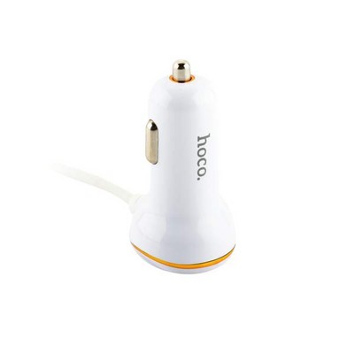 Автомобильное зарядное устройство Hoco Z14 Single (выход MicroUSB & USB: 5V & 2.1A) Белый - фото 50978