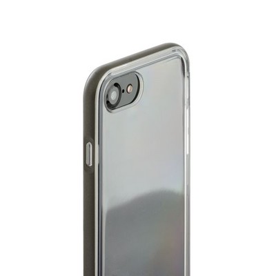 Чехол&бампер силиконовый прозрачный для iPhone SE (2020г.)/ 8/ 7 (4.7) в техпаке Space grey «Серый космос» борт - фото 51061