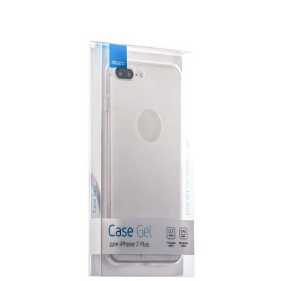 Чехол-накладка силикон Deppa Gel Case D-85252 для iPhone 8 Plus/ 7 Plus (5.5) 0.8мм Прозрачный - фото 51076