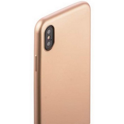 Чехол-накладка силиконовый J-case Delicate Series Matt 0.5mm для iPhone XS/ X (5.8") Золотистый - фото 51085