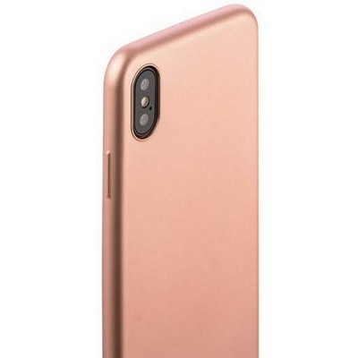 Чехол-накладка силиконовый J-case Delicate Series Matt 0.5mm для iPhone XS/ X (5.8") Розовое золото - фото 51090