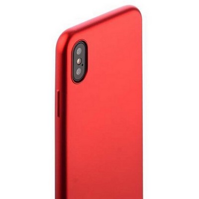 Чехол-накладка силиконовый J-case Delicate Series Matt 0.5mm для iPhone XS/ X (5.8") Красный - фото 51093