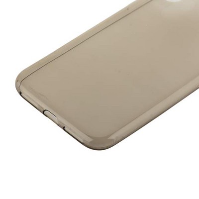 Чехол силиконовый для iPhone XS/ X (5.8") супертонкий в техпаке (прозрачно-чёрный) - фото 51119