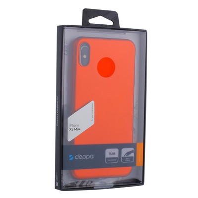 Чехол-накладка Deppa Case Silk TPU Soft touch D-89038 для iPhone XS Max (6.5") 1мм Красный металик - фото 51154