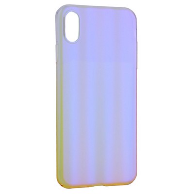 Чехол-накладка пластиковый Meephone 0.5mm для iPhone XS Max (6.5") Q/MFXD 001 Золотисто-фиолетовый оттенок - фото 51164