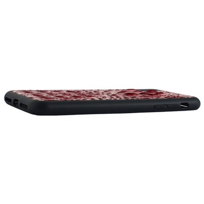 Накладка кожаная Vorson под крокодила для iPhone XS Max (6.5") силиконовый борт Красная - фото 51227