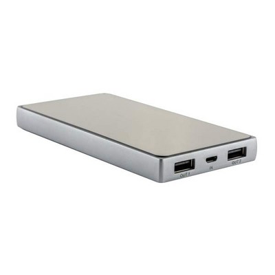 Аккумулятор внешний универсальный Remax PPP 12- 10000 mAh Proda Superalloy power bank (2USB: 5V-2.0A) Silver Серебристый - фото 51251