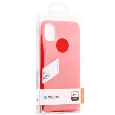 Чехол-накладка силикон Deppa Gel Color Case Basic D-87233 для iPhone 11 Pro Max (6.5") 0.8мм Красный - фото 51408
