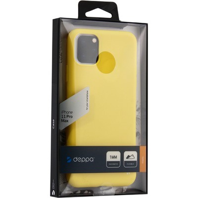 Чехол-накладка силикон Deppa Gel Color Case D-87251 для iPhone 11 Pro Max (6.5") 1.0мм Желтый - фото 51431