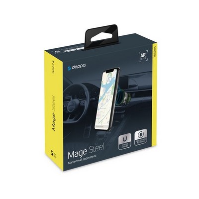 Автомобильный держатель магнитный Deppa Mage Steel D-55174 (до 200 гр.) универсальный на приборную панель Темно-зеленый - фото 51516