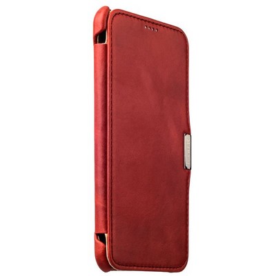 Чехол-книжка кожаный i-Carer для Samsung GALAXY A8 Vintage Series (RSA81001red) Красный - фото 51548