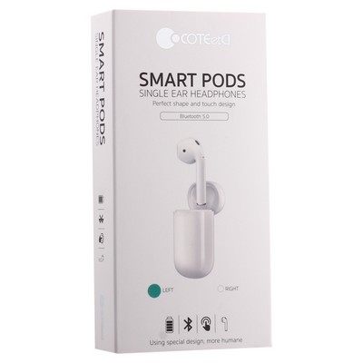Bluetooth-гарнитура COTECi Smart Pods один наушник (CS5183-L) Левый с зарядным устройством - фото 51730