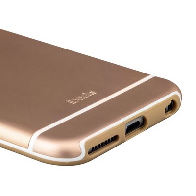 Накладка металлическая iBacks Ares Armour Aluminum Case для iPhone 6s Plus/ 6 Plus (5.5) (ip60282) Champagne Gold - фото 51821
