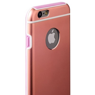 Накладка металлическая iBacks Ares Armour Aluminum Case для iPhone 6s Plus/ 6 Plus (5.5) (ip60285) Rose Gold - фото 51823