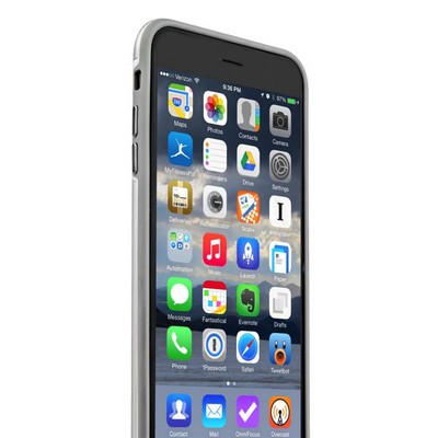 Накладка металлическая iBacks Ares Armour Love Aluminum Case with Crystal Diamond для iPhone 6s Plus (5.5) - (ip60291) Silver - фото 51828