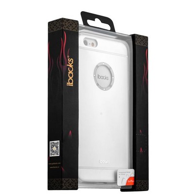 Накладка металлическая iBacks Ares Armour Love Aluminum Case with Crystal Diamond для iPhone 6s Plus (5.5) - (ip60291) Silver - фото 51830