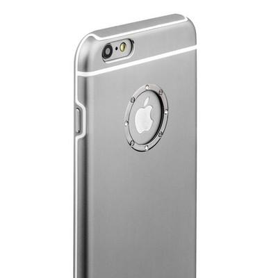 Накладка металлическая iBacks Ares Armour Love Aluminum Case with Crystal Diamond для iPhone 6s Plus (5.5) - (ip60292) Gray - фото 51831