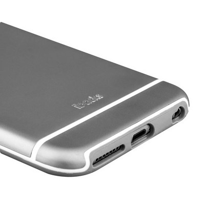 Накладка металлическая iBacks Ares Armour Love Aluminum Case with Crystal Diamond для iPhone 6s Plus (5.5) - (ip60292) Gray - фото 51833