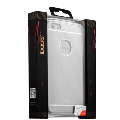 Накладка металлическая iBacks Ares Armour Love Aluminum Case with Crystal Diamond для iPhone 6s Plus (5.5) - (ip60292) Gray - фото 51834