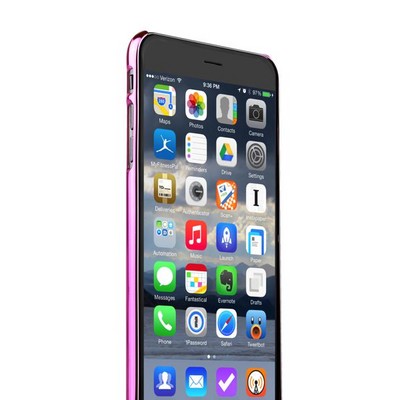 Накладка пластиковая ультра-тонкая iBacks iFling Colorful Electroplating PC для iPhone 6s Plus (5.5) - (ip60206) Pink/ White - фото 51836