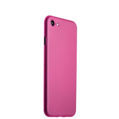 Чехол-накладка супертонкая для iPhone SE (2020г.)/ 8/ 7 (4.7) 0.3mm пластик в техпаке Розовый матовый - фото 51859