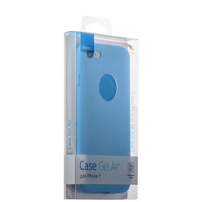Чехол-накладка силикон Soft touch Deppa Gel Air Case D-85266 для iPhone SE (2020г.)/ 8/ 7 (4.7) 0.7мм Голубой - фото 51966
