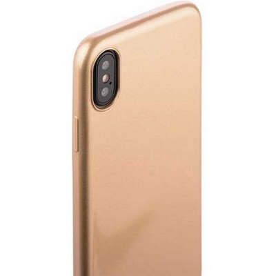 Чехол-накладка силиконовый J-case Shiny Glazed Series 0.5mm для iPhone XS/ X (5.8") Jet Gold Золотистый - фото 52007