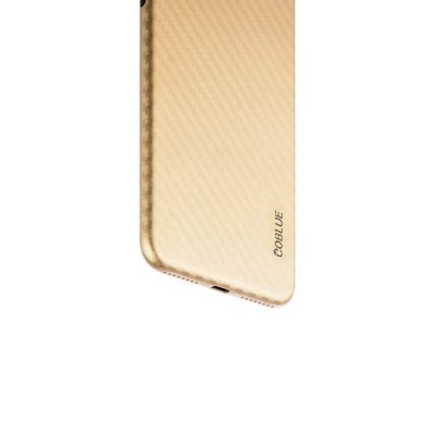 Чехол-накладка карбоновая Coblue 4D Glass & Carbon Case (2в1) для iPhone 8 Plus/ 7 Plus (5.5") Золотистый - фото 52029