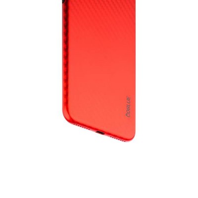 Чехол-накладка карбоновая Coblue 4D Glass & Carbon Case (2в1) для iPhone 8 Plus/ 7 Plus (5.5") Красный - фото 52032