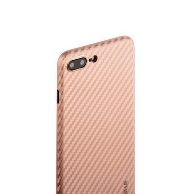 Чехол-накладка карбоновая Coblue 4D Glass & Carbon Case (2в1) для iPhone 8 Plus/ 7 Plus (5.5") Розовый - фото 52034