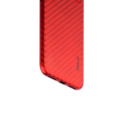 Чехол-накладка карбоновая Coblue 4D Glass & Carbon Case (2в1) для iPhone XS/ X (5.8") Красный - фото 52041